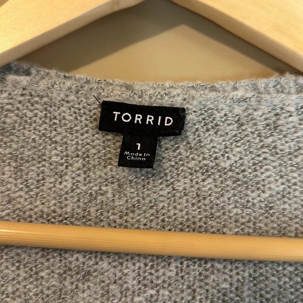 Torrid Grey Cardigan Sweater Size 1 - Image 2