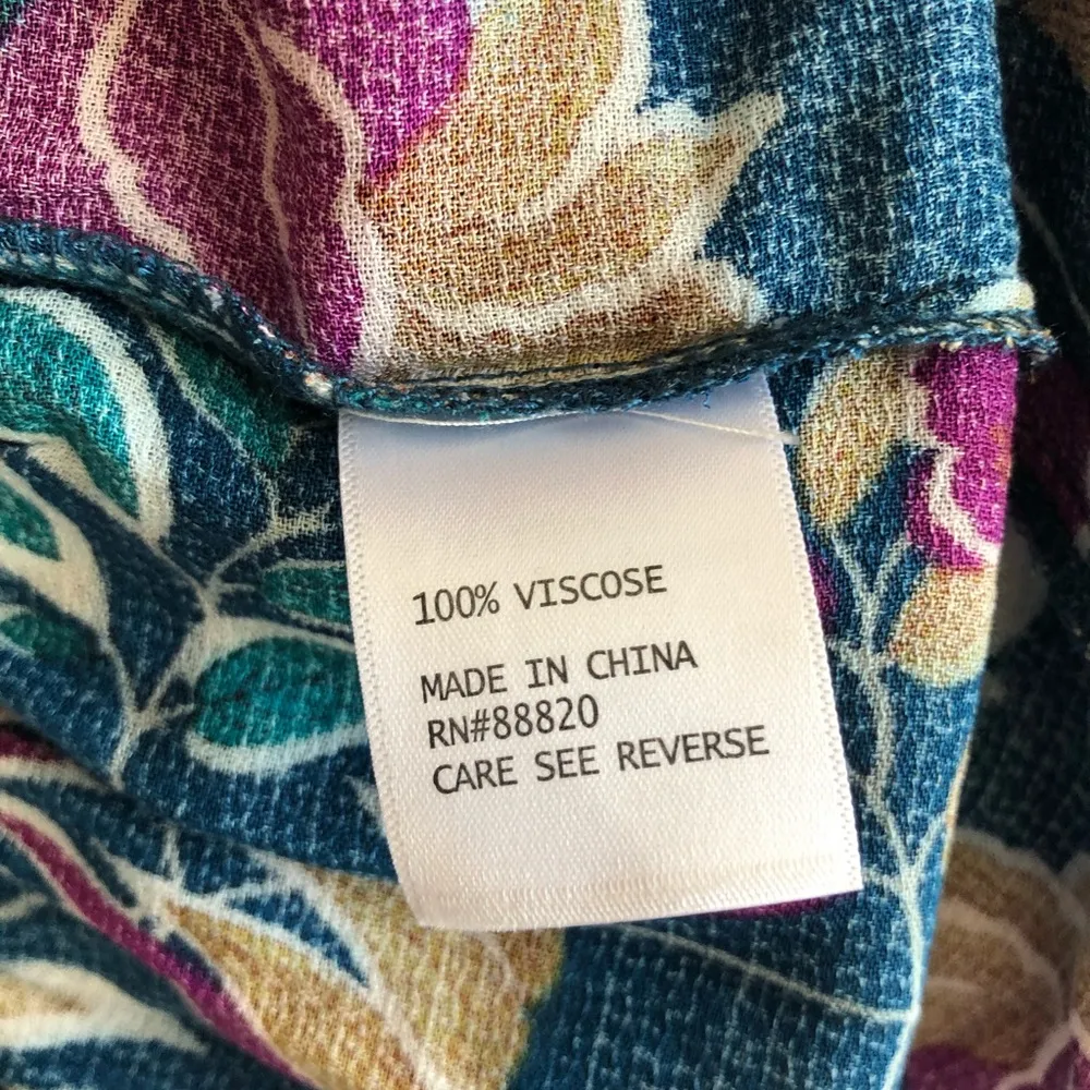 Rachel Zoe Blouse Babydoll Long Sleeve Floral M - Image 9