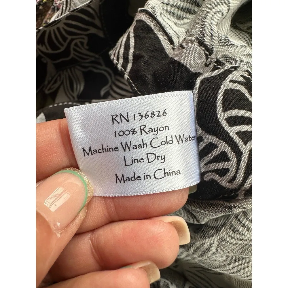 Island Edge Designs Hawaiian Aloha Tiare Floral Bell Quarter Sleeve Mini Dress L Size L - Image 6