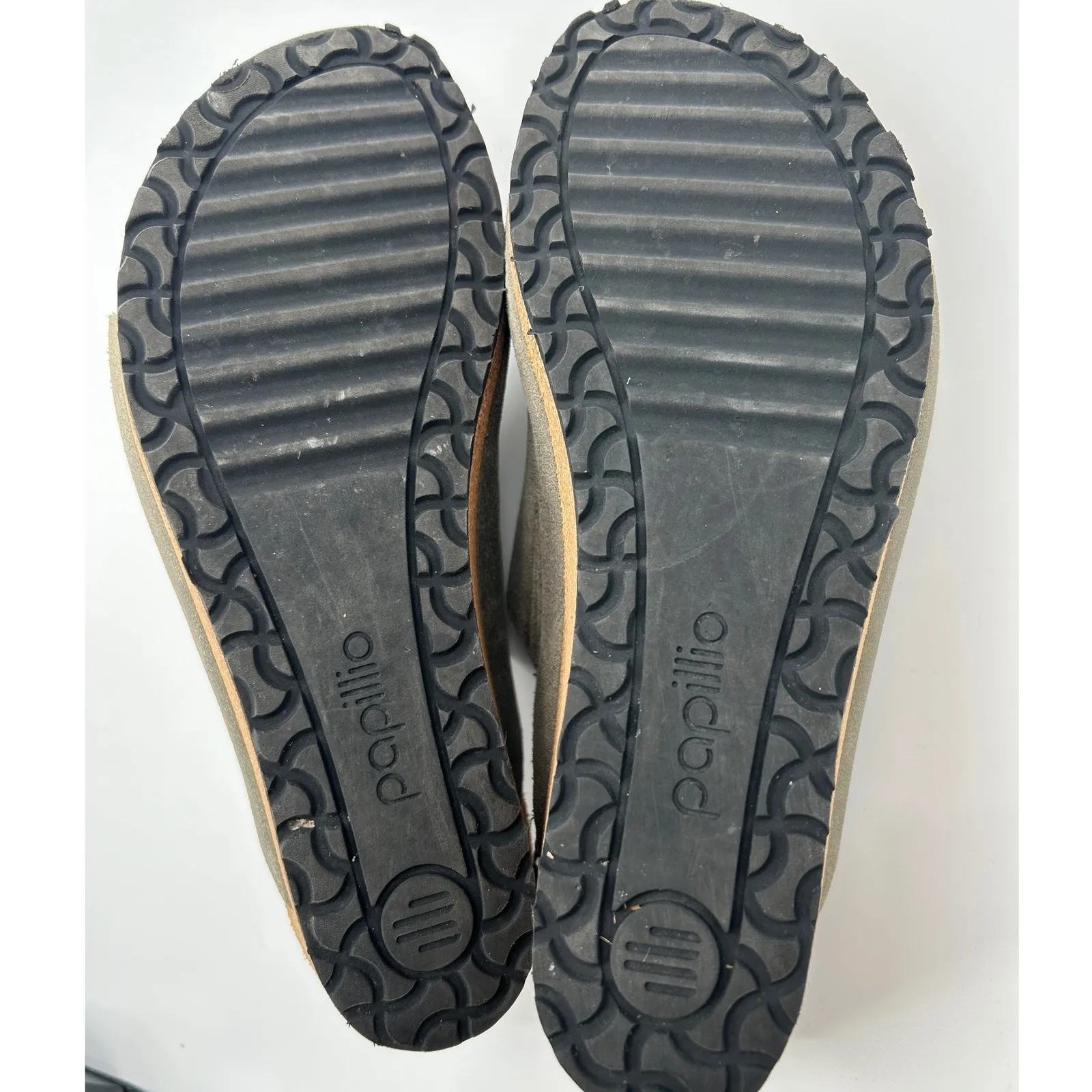 Papillio Birkenstock Namika Metallic Suede Leather Wedge Slide Sandals Size 41 - Image 5