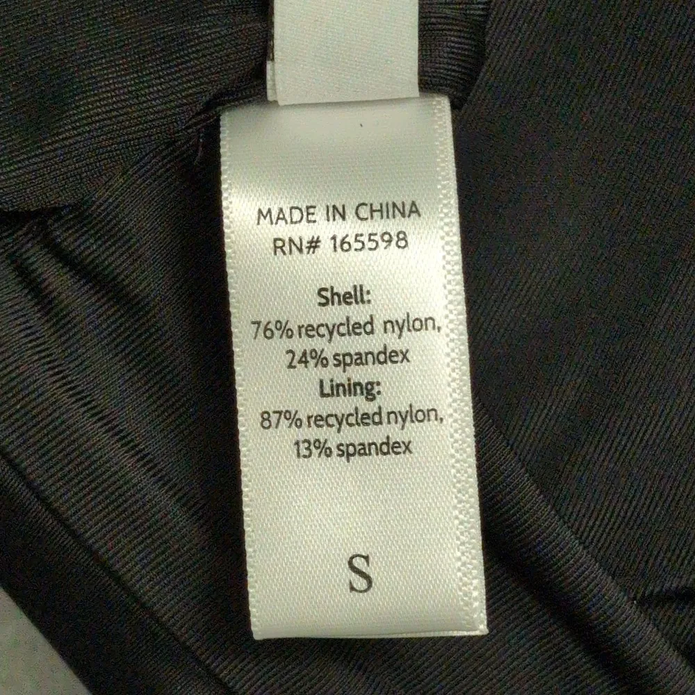 Andie The Rockaway Top Black Eco Nylon Bikini Swimwear Bathing Suit Size S New - Image 6