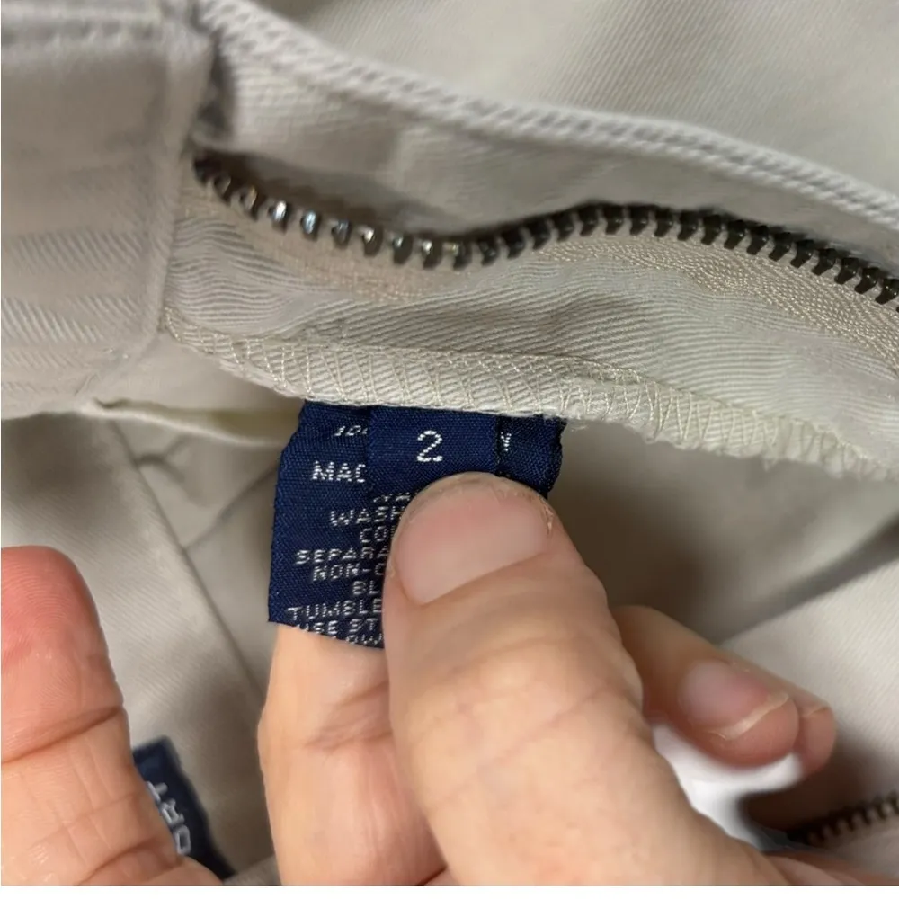 Vintage Ralph Lauren Sport Chino Khaki Baggy High Rise Shorts Women’s Sz 2 Prep - Image 4