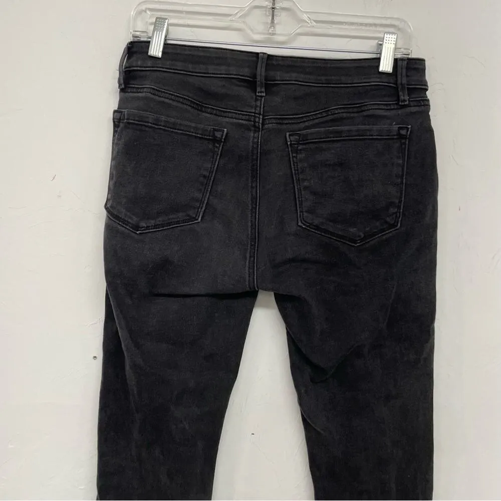 Loft Black Curvy Skinny Mid Rise Jeans Womens 2 Denim Zip Fly Casual Classic - Image 7