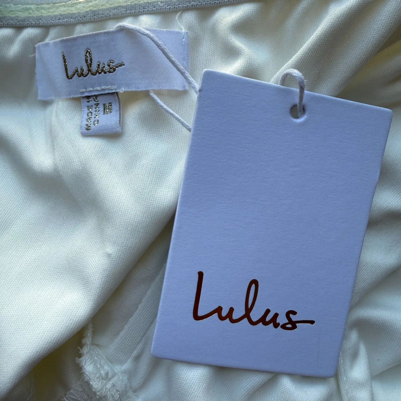 Lulus Torri White Satin Off-the-Shoulder Maxi Dress Size Medium - Image 11