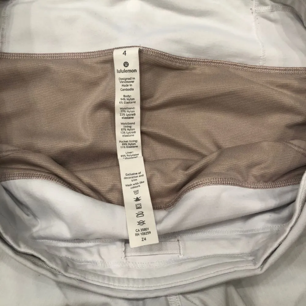 Lululemon White  Running Shorts - Image 4