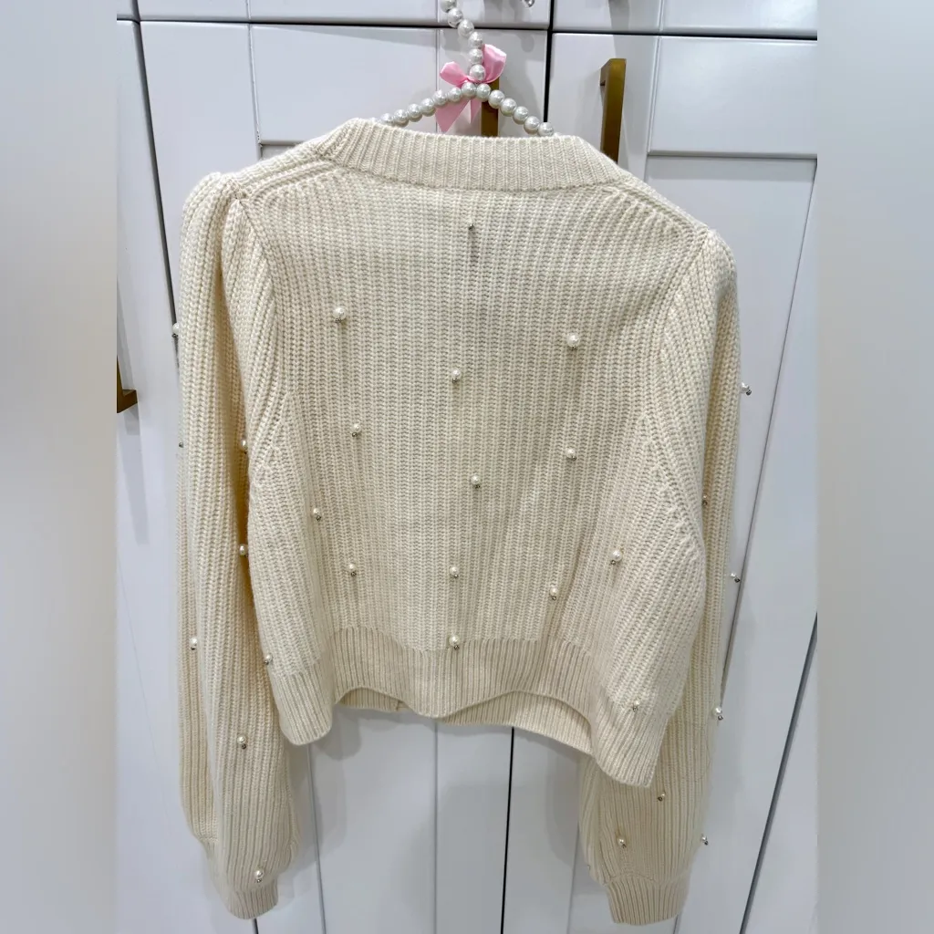 LoveShackFancy Frances Crop Cardigan - Image 3