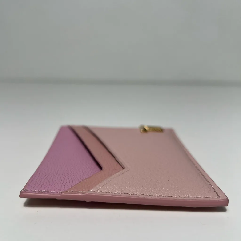 Tiffany & Co. Tiffany T Cardigan Pink Colorblock Card Case Card Holder Wallet - Image 8