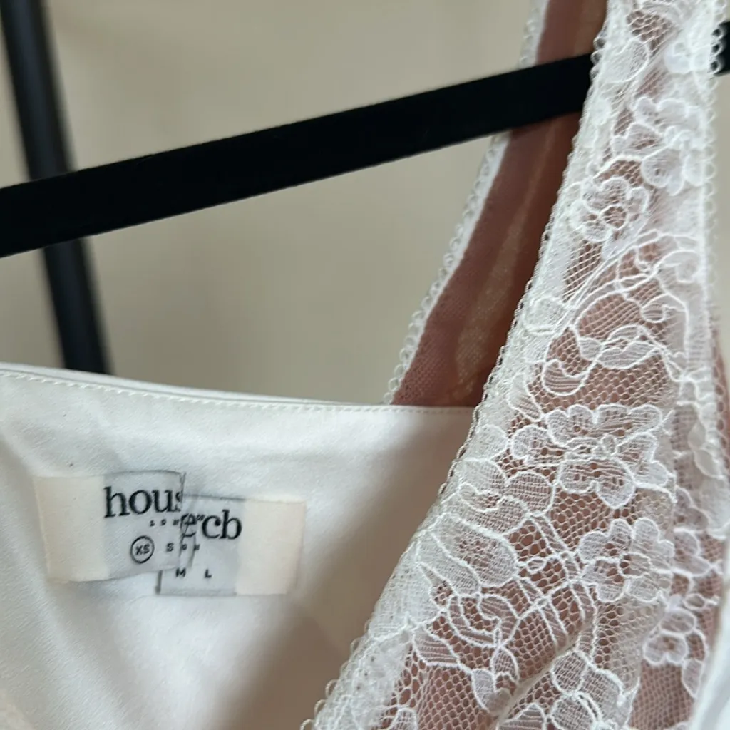 House of CB ‘Cassandra’ Ivory Mini Lace Mesh Cup Dress NWOT size XS‎ - Image 4