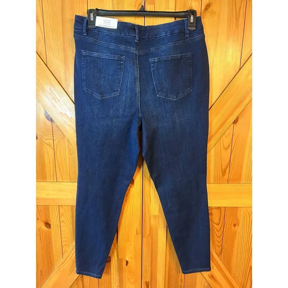 M Jeans by Maurices Dark Wash Limitless High Rise Jeggings NWT Size Large (5208) - Image 4