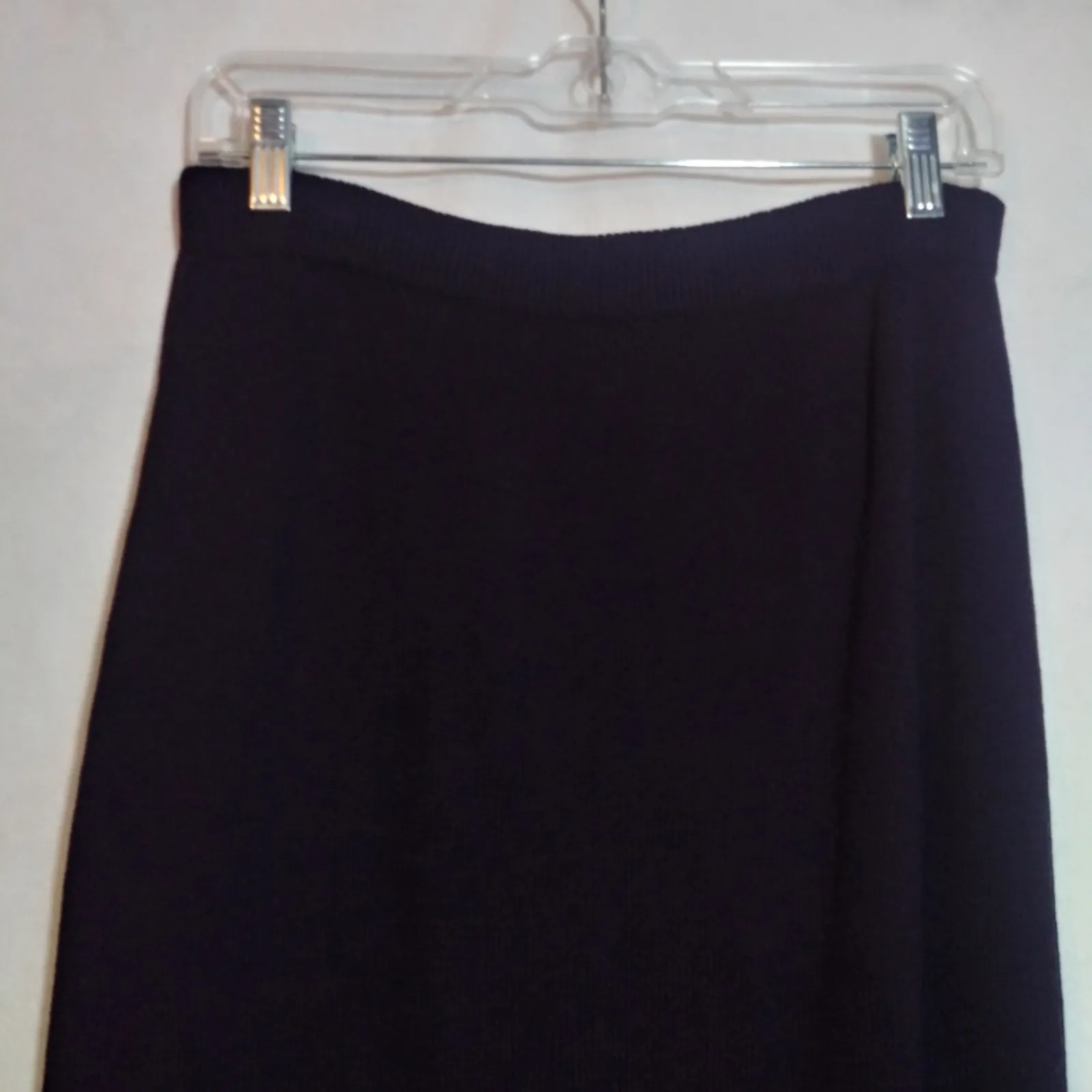 ST JOHN Vintage Eggplant Purple Santana Knit Midi Pencil Skirt Size 6 - Image 5