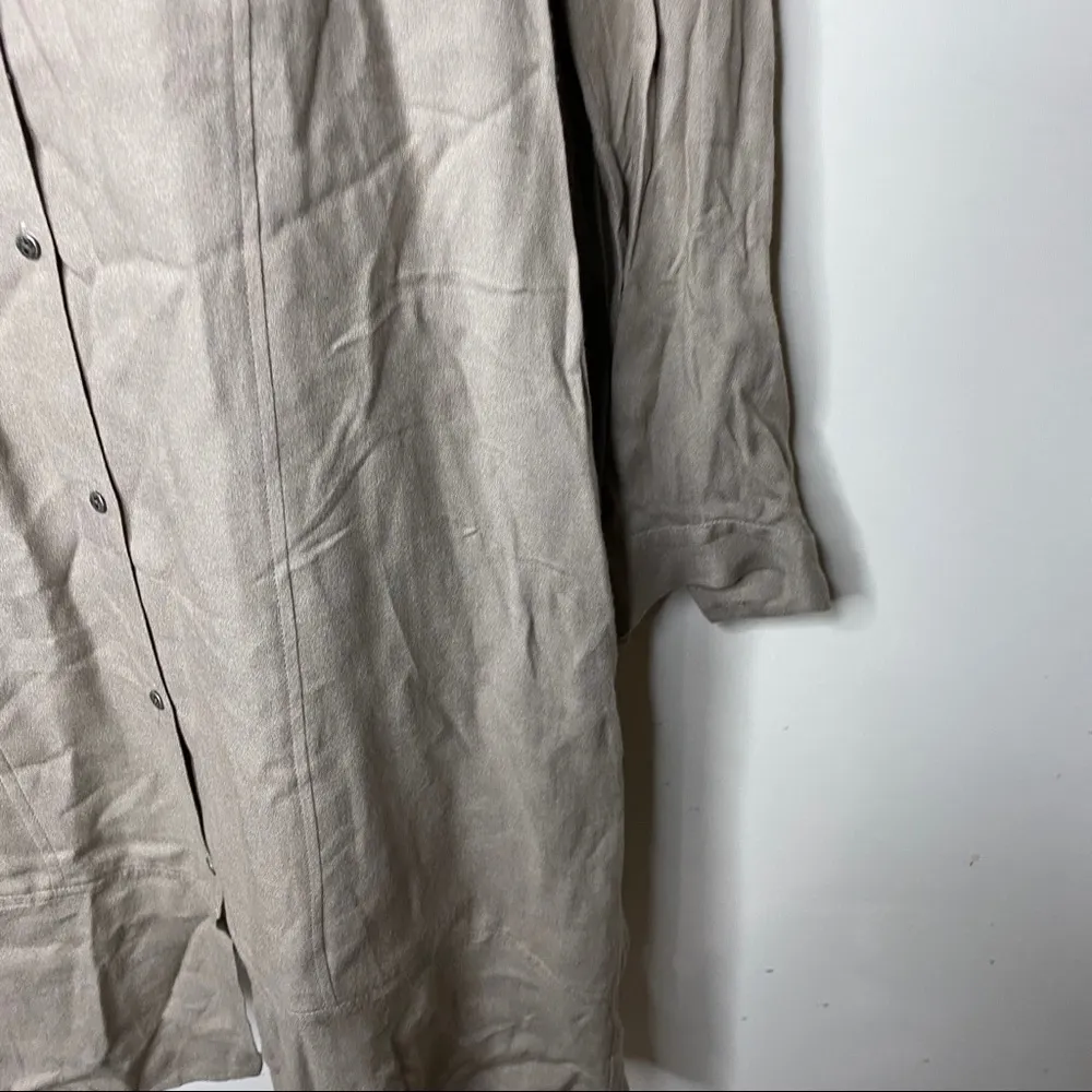 Helmut Lang grey v neck button down dress duster 0 - Image 6