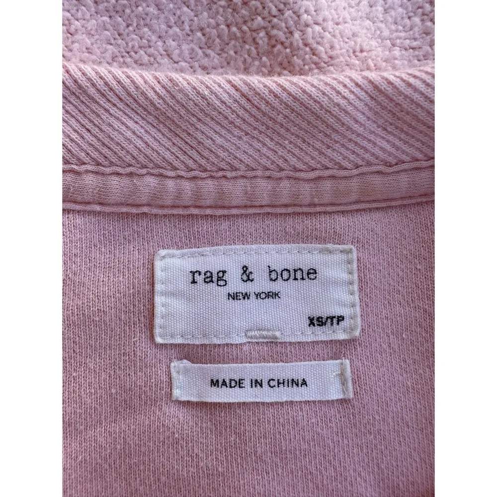 Rag & Bone Brushed Inside Out Terry Stitched Sweatshirt Dusky Pink XS - Image 5