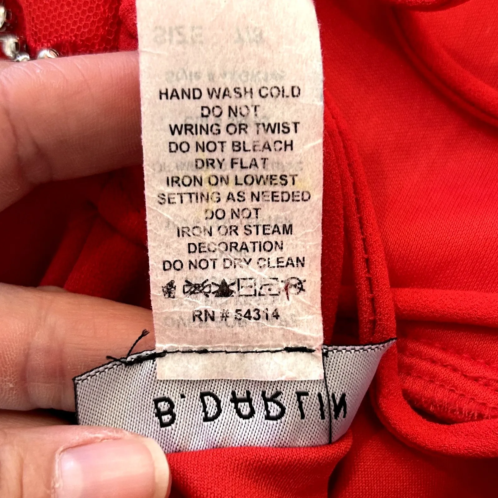 B Darlin Strappy Embellished A-Line Dress Red Junior's Size 7 Prom Hoco - Image 6