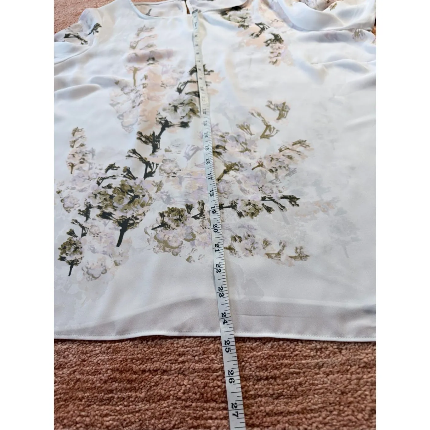 Rose and Olive Floral Blouse Size 1X 3/4 Sleeve - Image 6