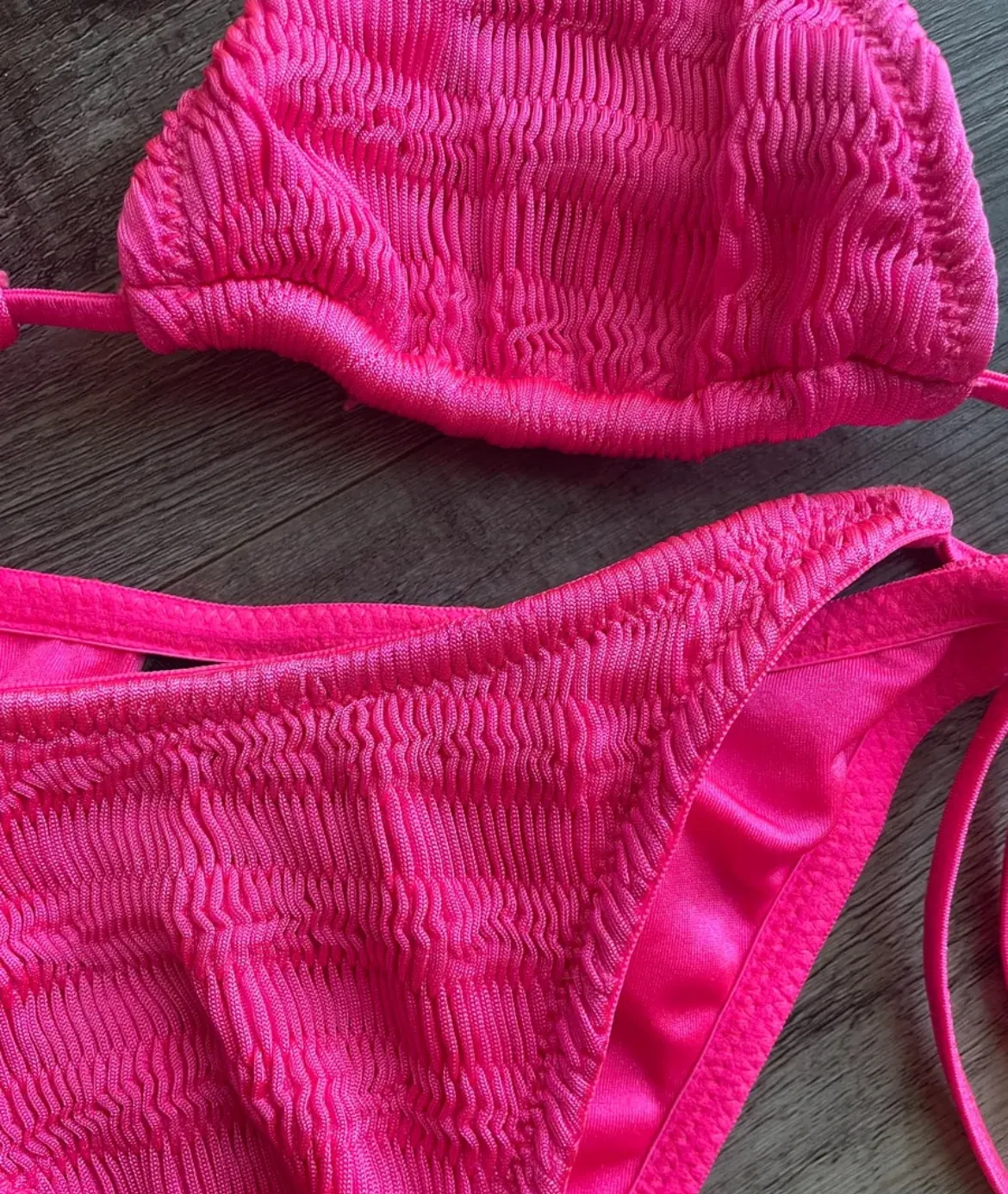 Pink Tie Up Bikini - Image 2