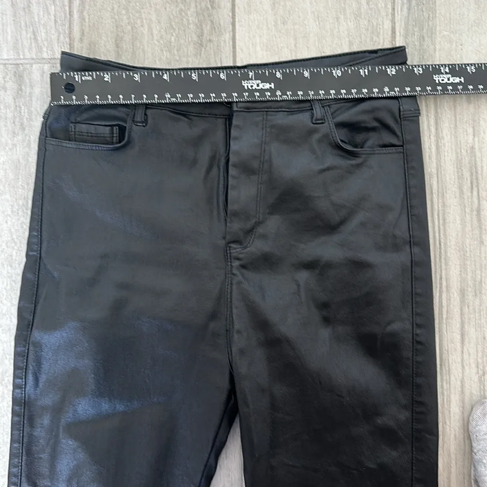 Apperloth High-Rise Black Coated Skinny Pants / Faux Leather / Size S - Image 7