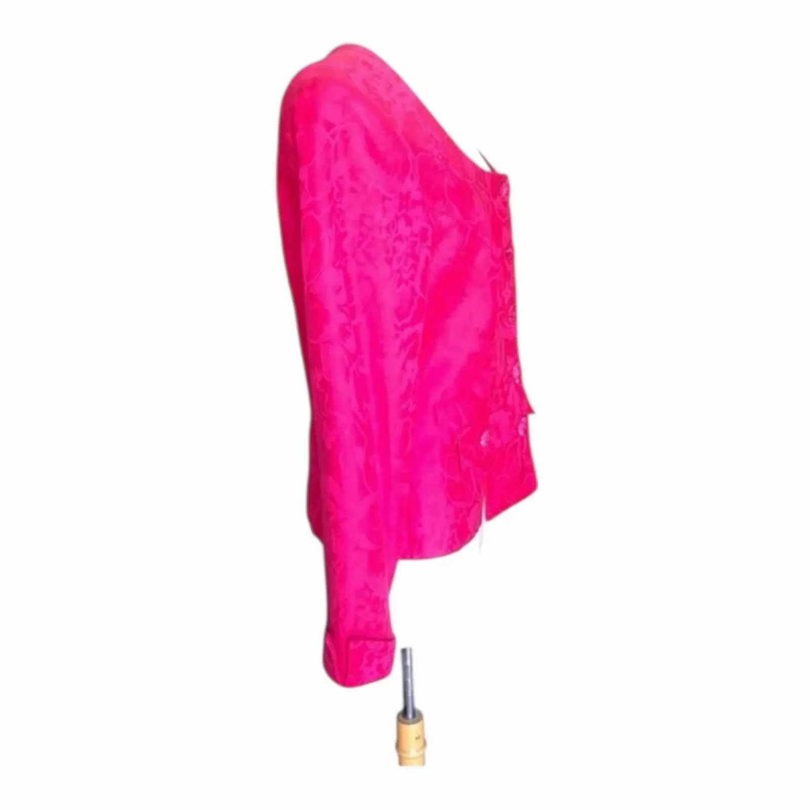 Vintage 1960’s Timeless by Howard Wolf Pink Red Two Piece Jacket Skirt Suit Sz 8 - Image 6