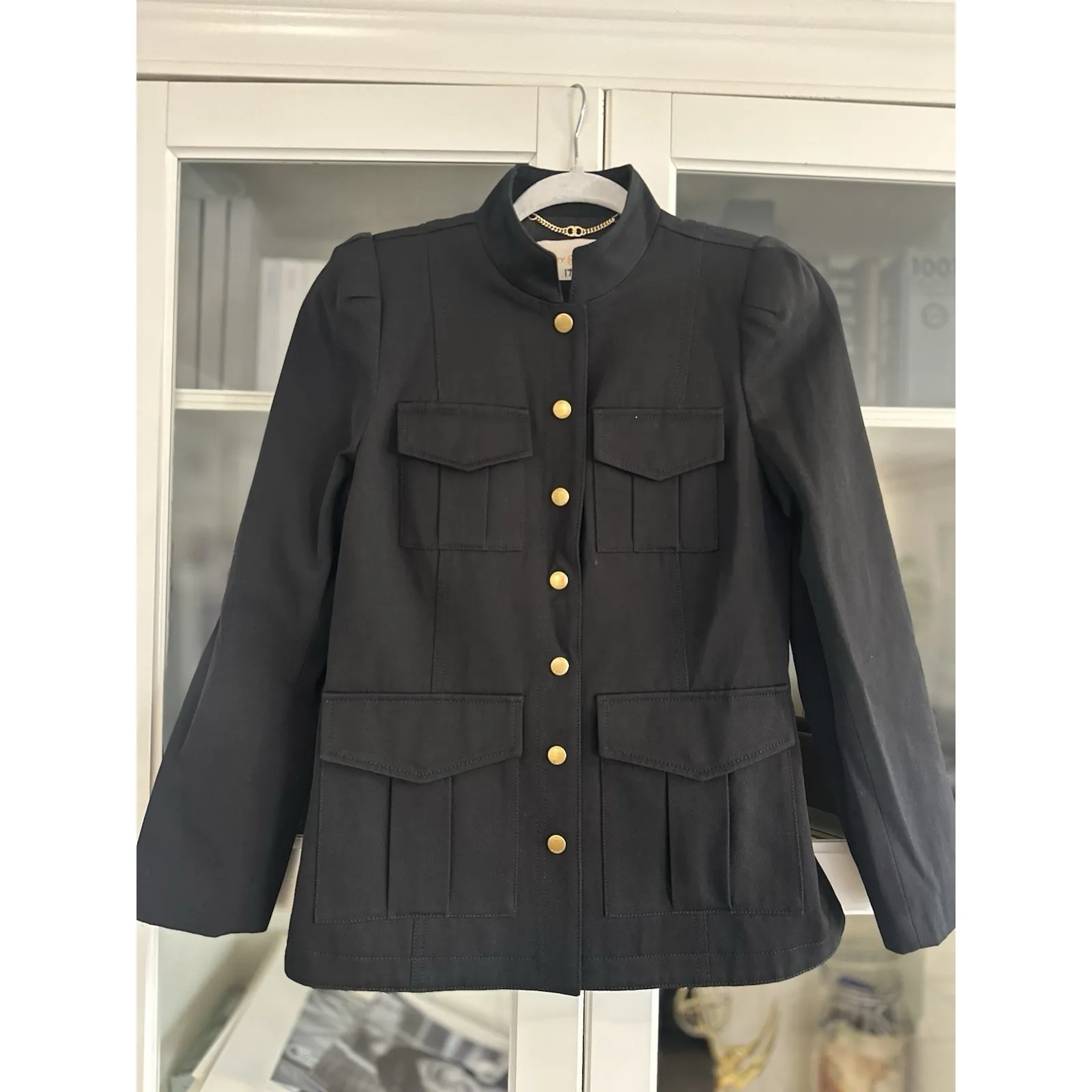 Tory Burch $598  Sergeant Wool Black Pepper Jacket size 2‎ - Image 6