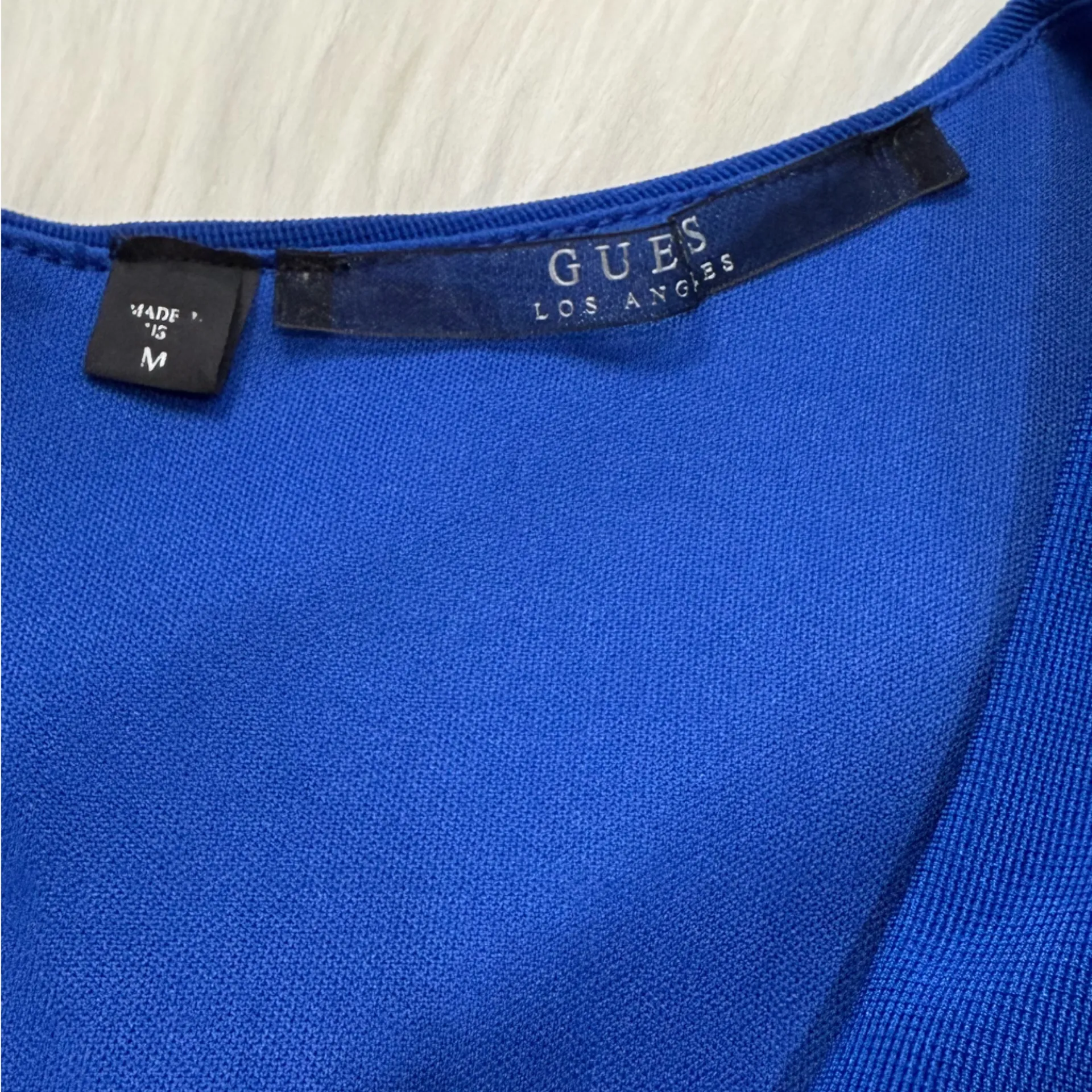 Guess Black and Blue Color Block Fit and Flare Mini Dress - Image 7