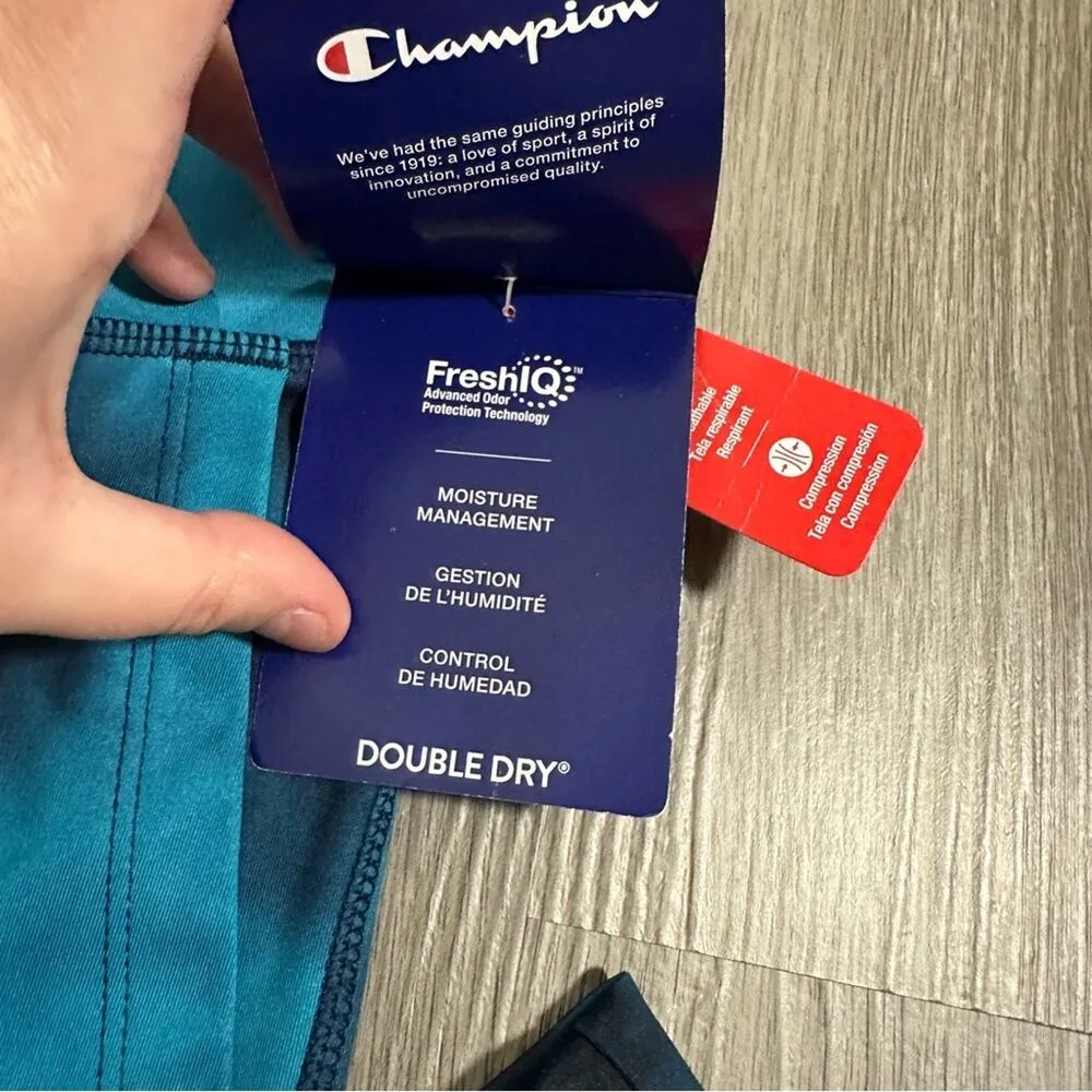 Champion Blue & Black Tie Dye Print Mid Rise Sport Jogger Tight in Cloud Burst M - Image 8