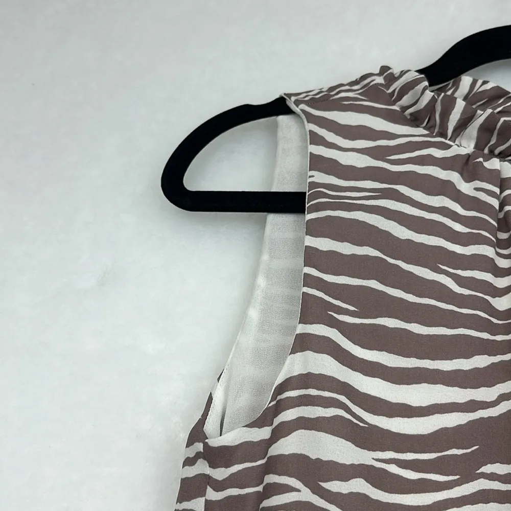 Zebra Print Tie Back Shell Sz  XS - Image 6