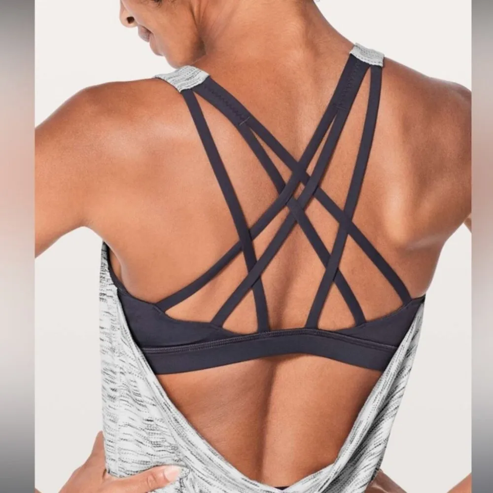 Lululemon Free To Be Serene Tank Top Tiger Space Dye Black White Size 6 - Image 4