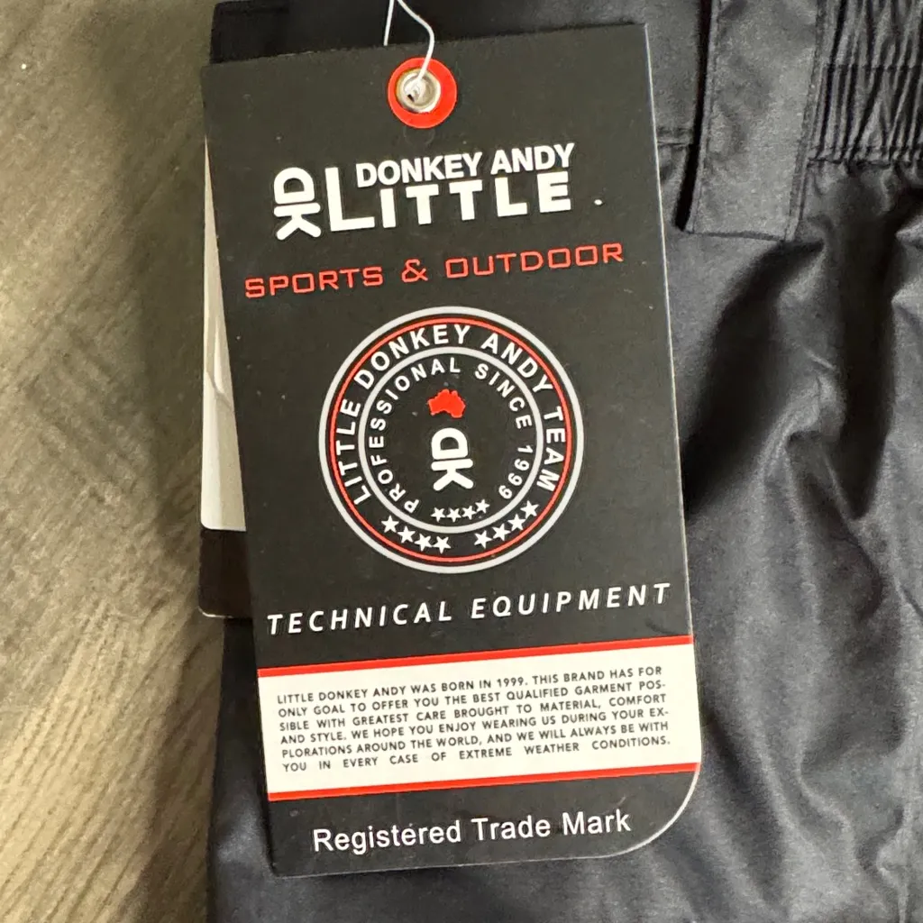 Little Donkey Andy Black Wind and Waterproof Pants Size XL - Image 3