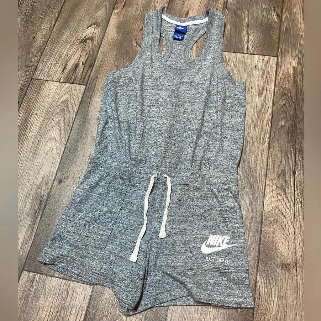 Nike Athletic Racerback Romper | Gray Lounge Activewear | Small - Image 2