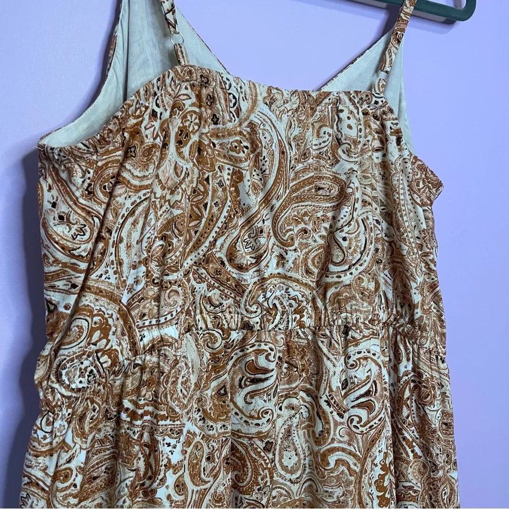 Lane Bryant Tiered Maxi Dress Windmark Paisley Button Down Tank Cotton Size 18 - Image 9