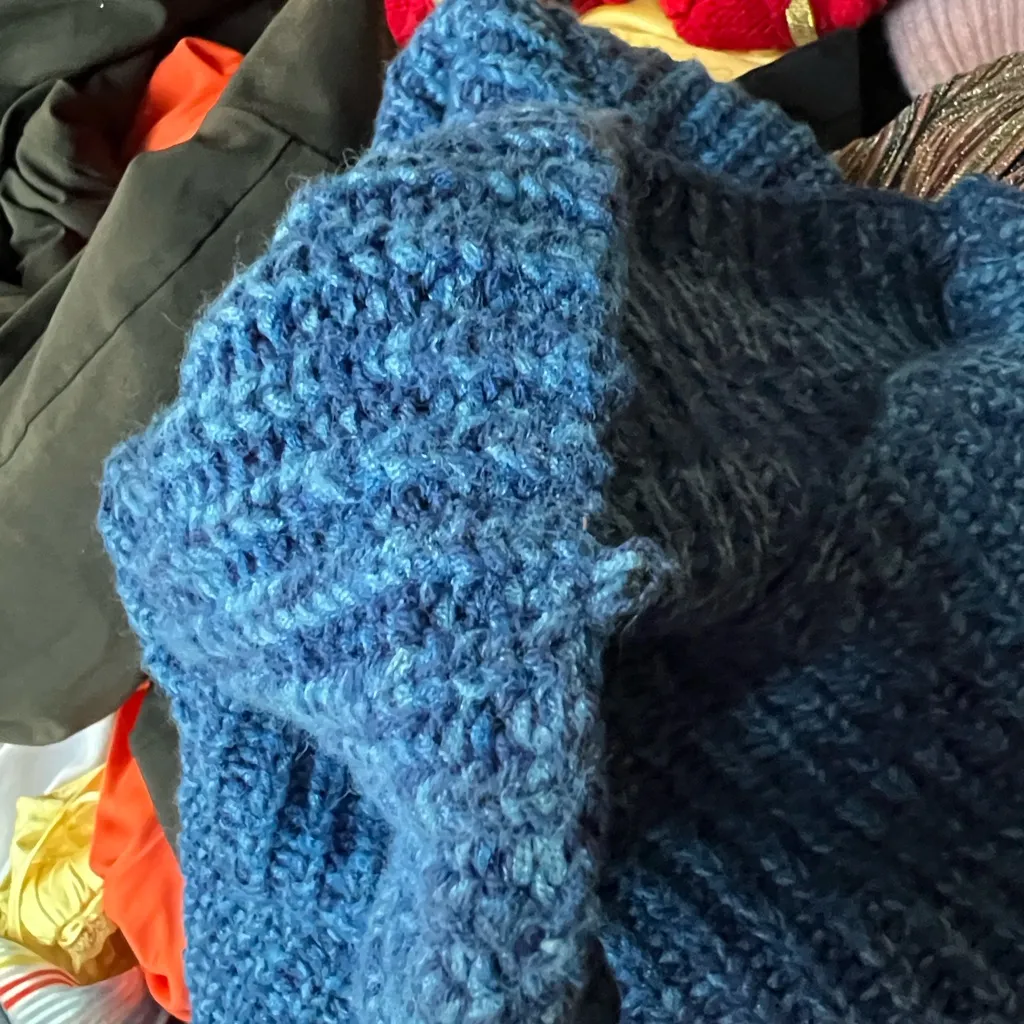 Free People Eleven Turtleneck Blue Sweater - Image 5