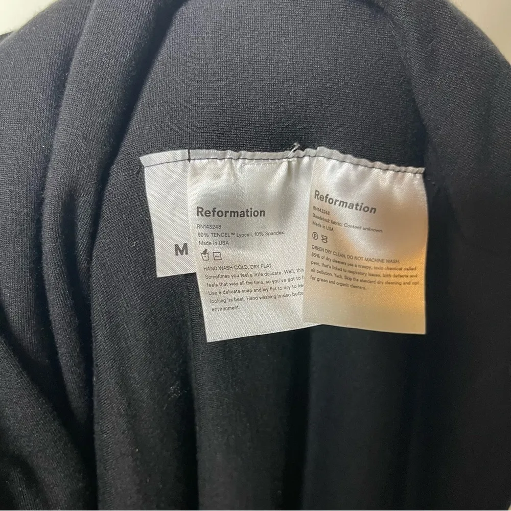 Reformation Ireland Wrap Dress Zigzag Black And Silver Chevron Pattern Size M - Image 9