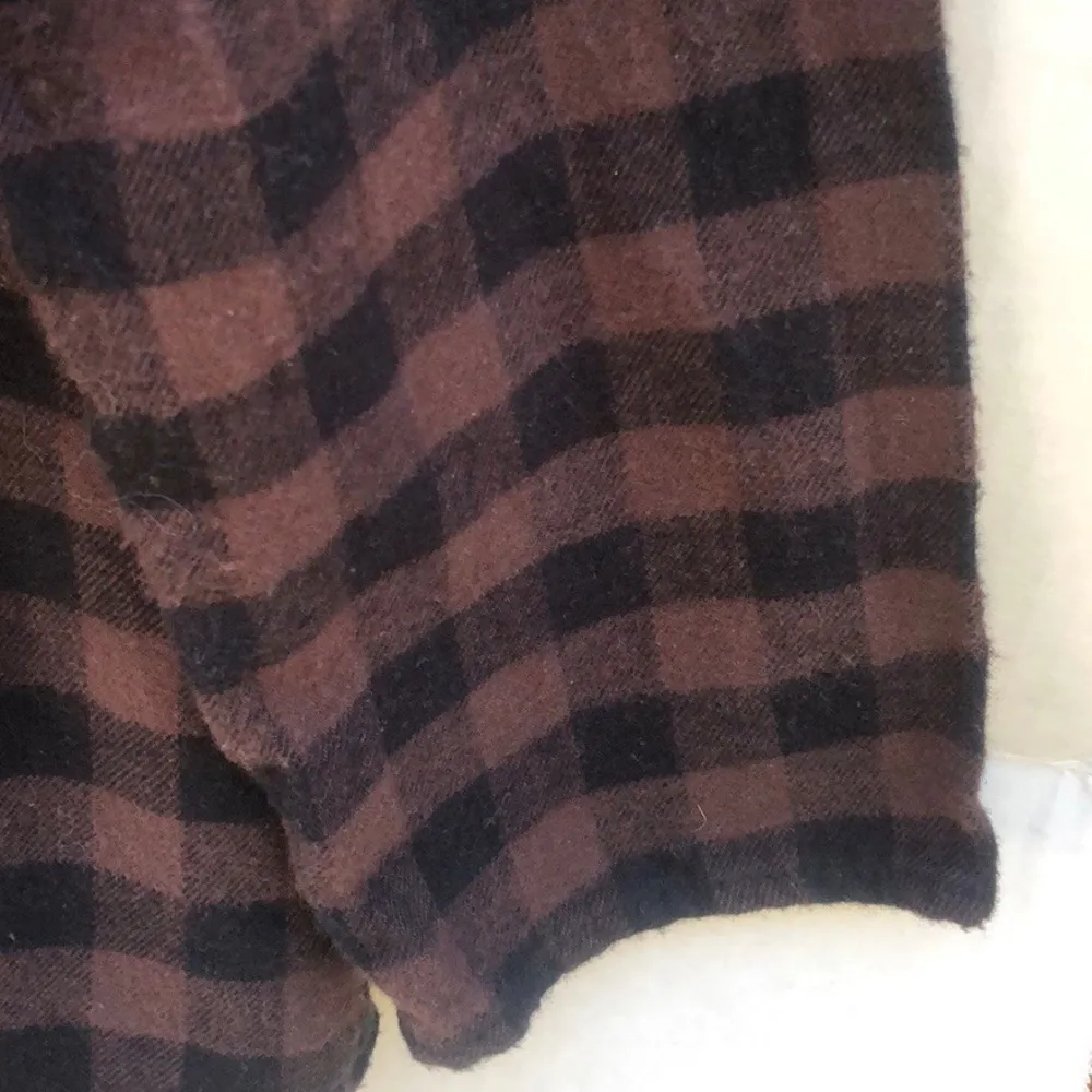 Crimson & Clover Brown Plaid Tunic Top Cutout Back - Image 5