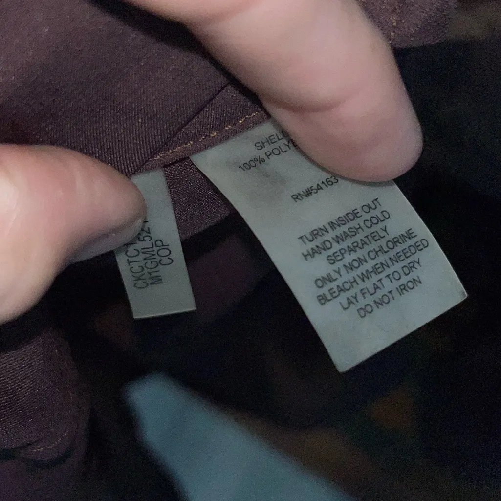 Calvin Klein Liquid Bronze Shimmer Button Down Shirt 20” P2P - Image 4