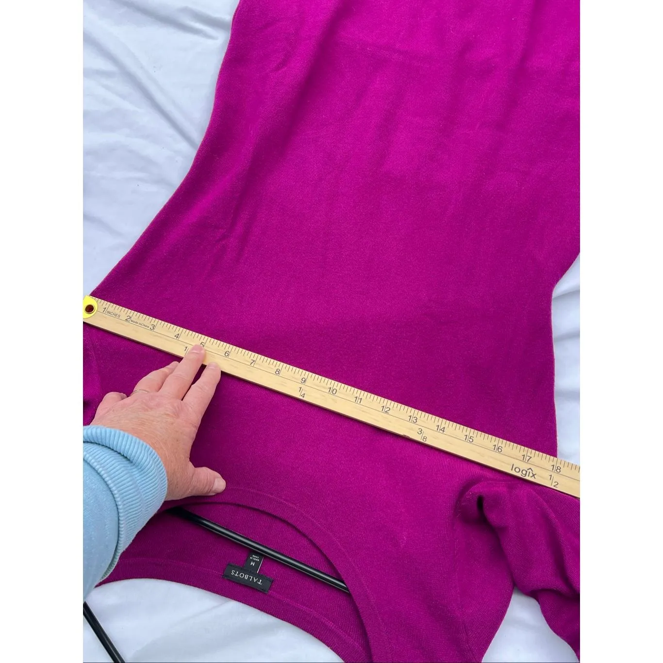 Talbots size M sweater dress midi ruffle sleeves - Image 8