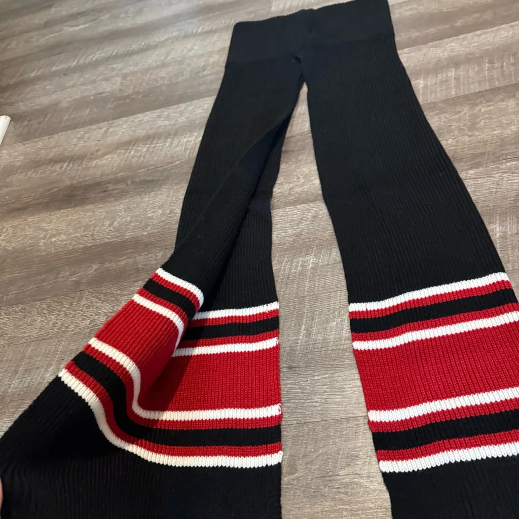 Free People Black & Red Sweater Shawl/Scarf Wrap - Image 7