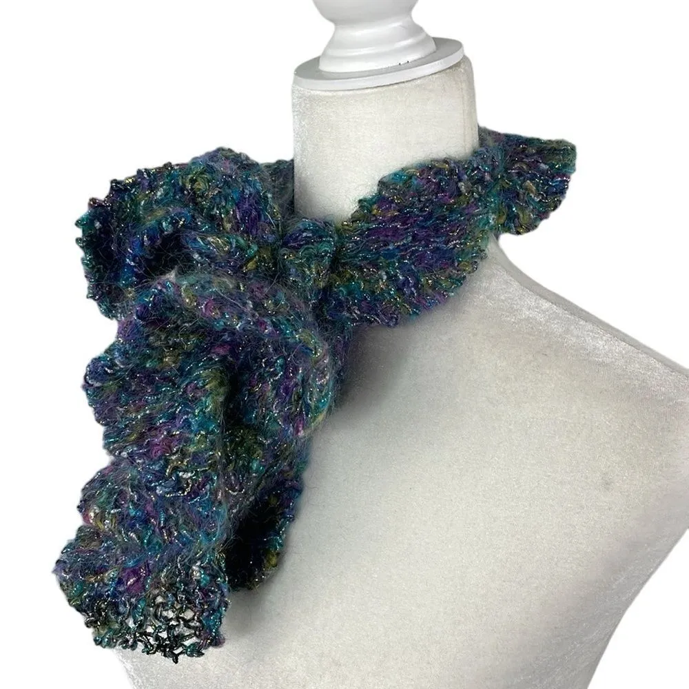 Scarf Multicolor sparkling knit Green - Image 2