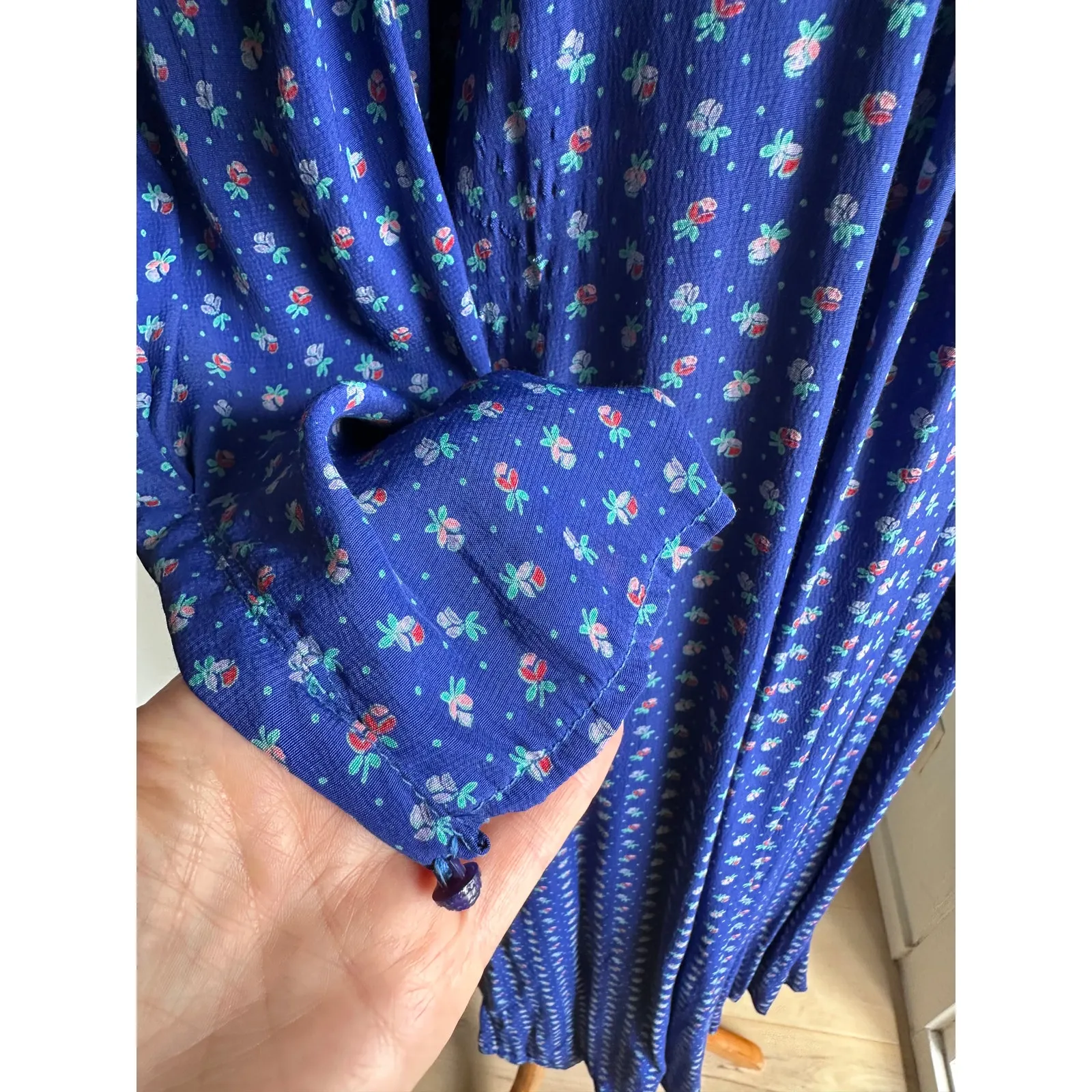 Vintage 80s Womens Midi Dress Size M 6 - Image 8