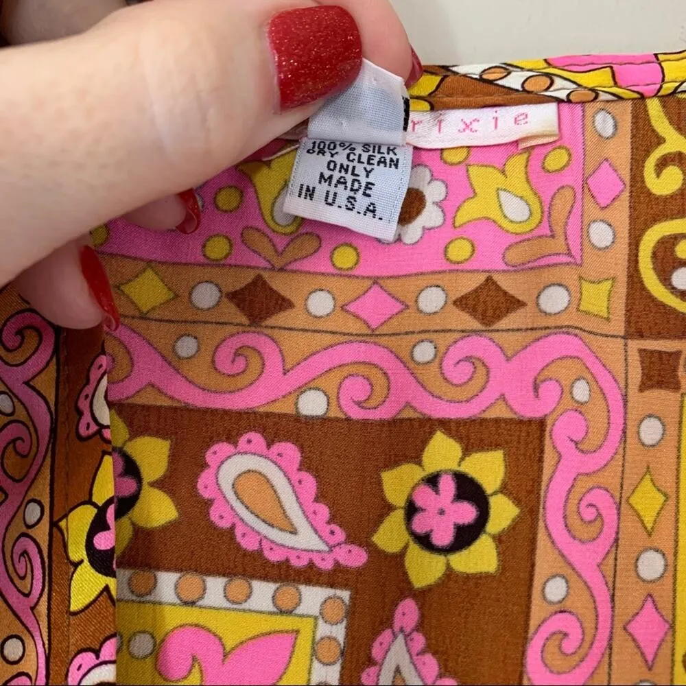 Alice + Trixie Silk 70’s Inspired Paisley Dress - Image 3