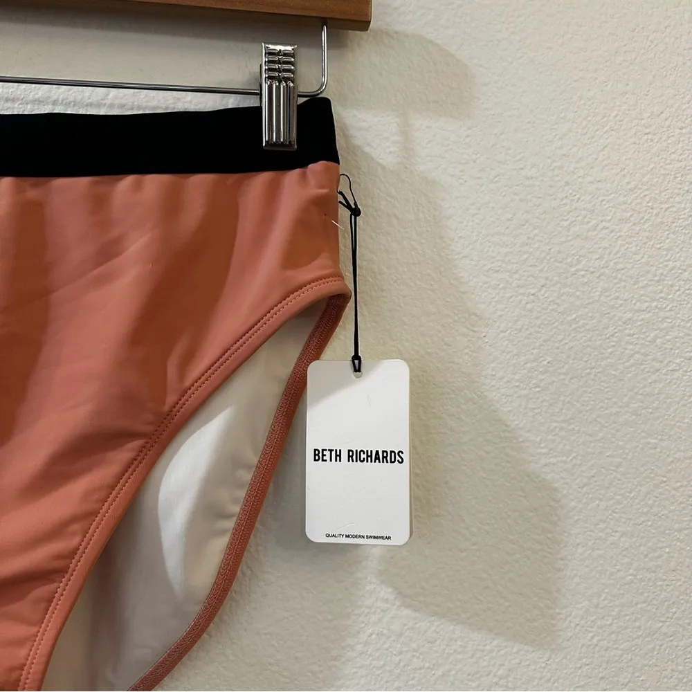 Free People x Beth Richards Kim Bikini High Waist Swim Bottoms in Ballet Size L - Image 4