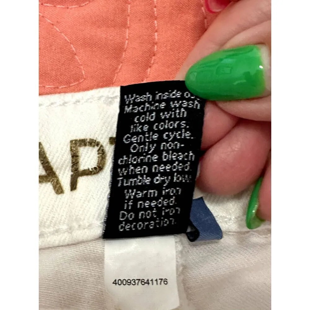 APT.9- Women's White Cut Off Gold Stud Embellished Shorts Size 10. - Image 2