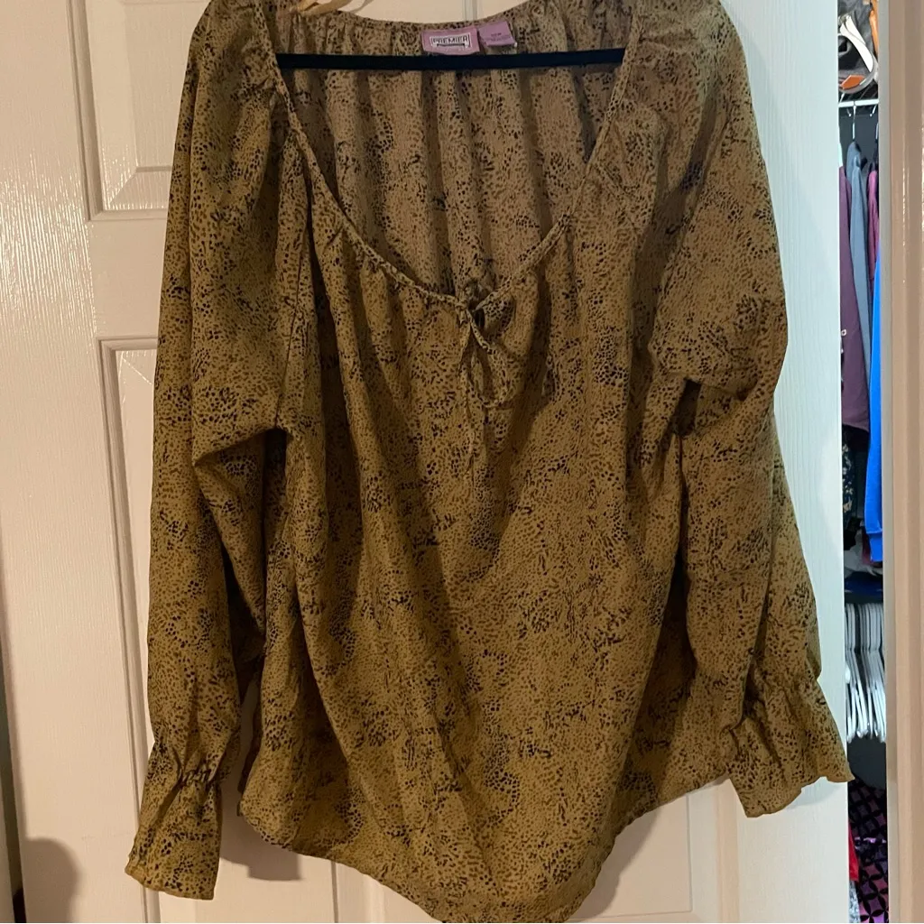 Premier Mustard Patterned Blouse Plus Size Bohemian Yellow - Image 5