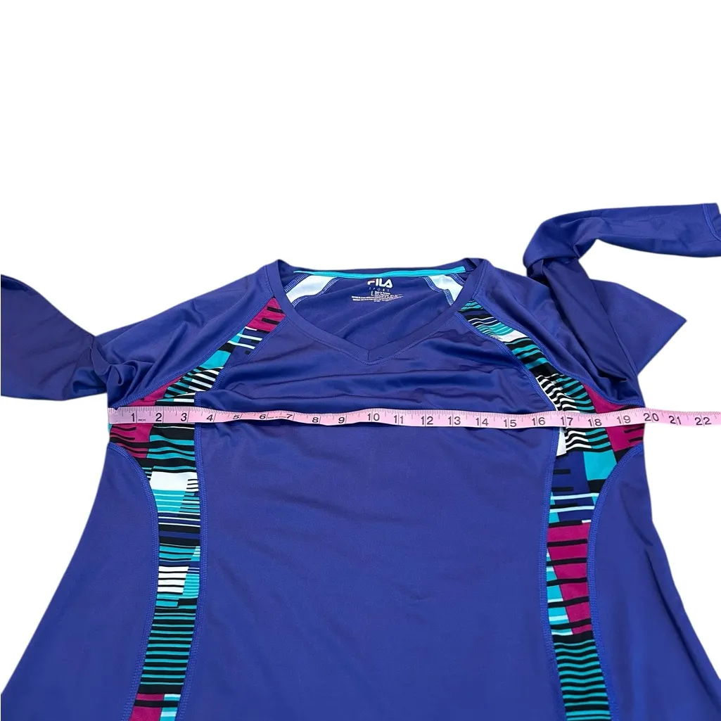 FILA long sleeve purple workout top - Image 3