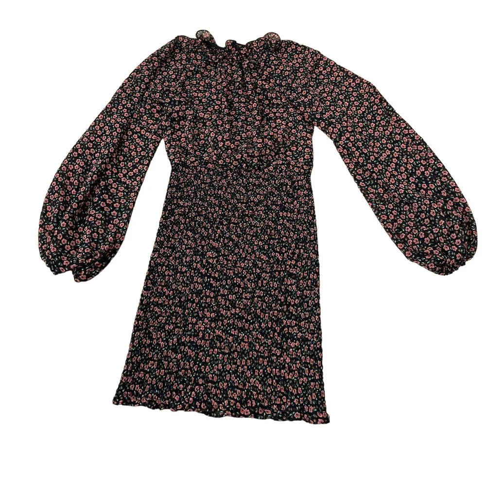 C/Meo Collective Women's Visit Longevity Long Sleeve Smocked dress size small - Image 4