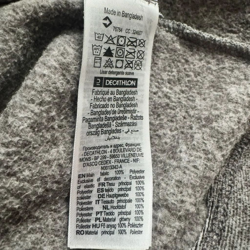 Quechua Gray Quarter Zip Fleece Pullover Women’s XS Small Athletic - Image 4