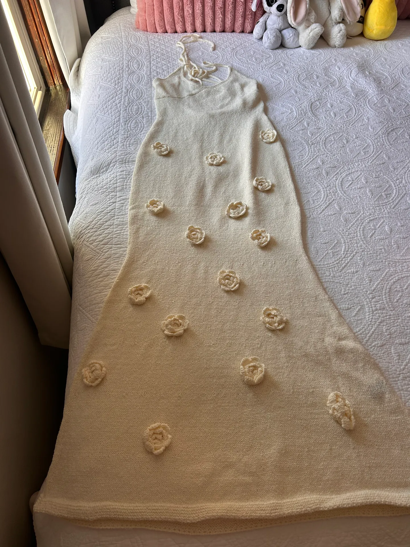 White Knit Dress - Image 3