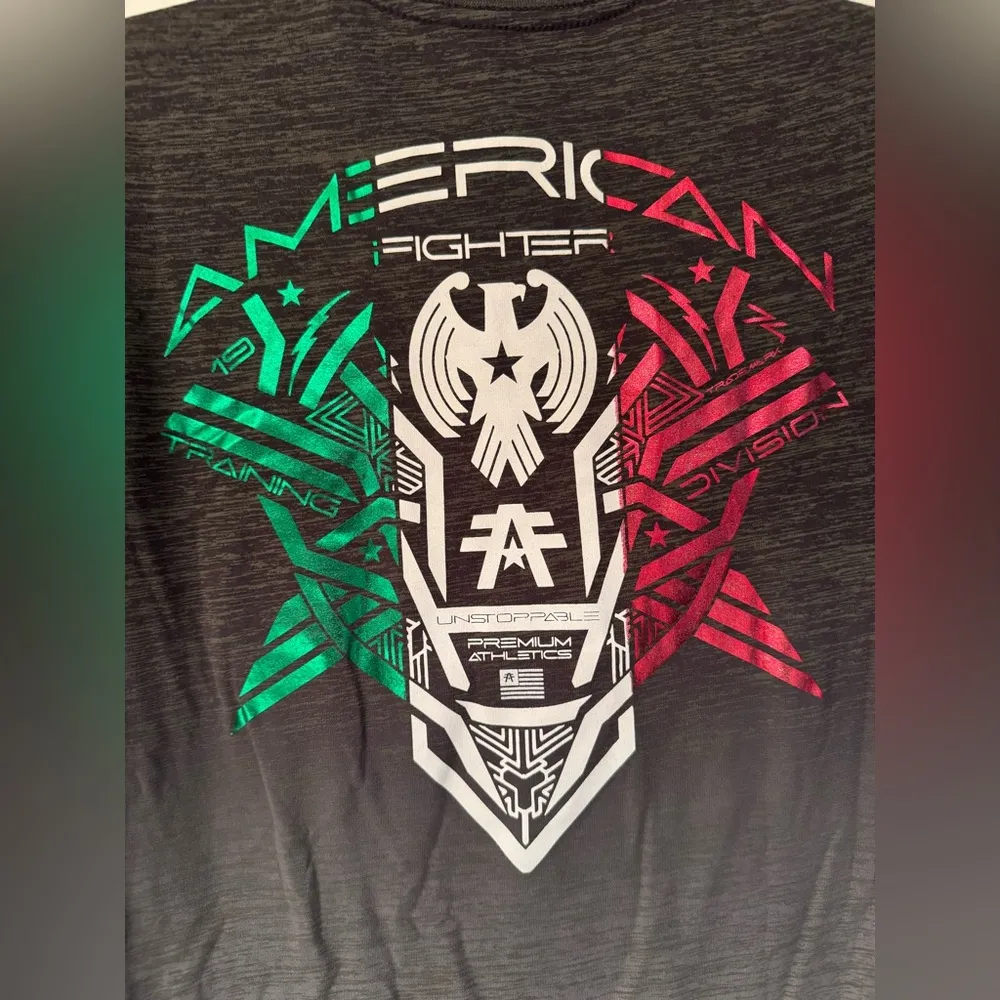 American Fighter x Affliction Brookview Women's Grey, Black, & Red Tee Size XS - Image 12