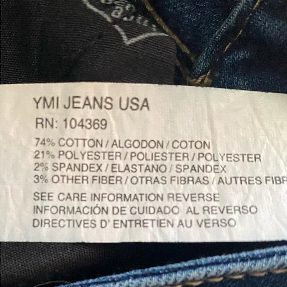 YMI High Rise Boot Cut Raw Hem Jeans Size 26 - Image 10