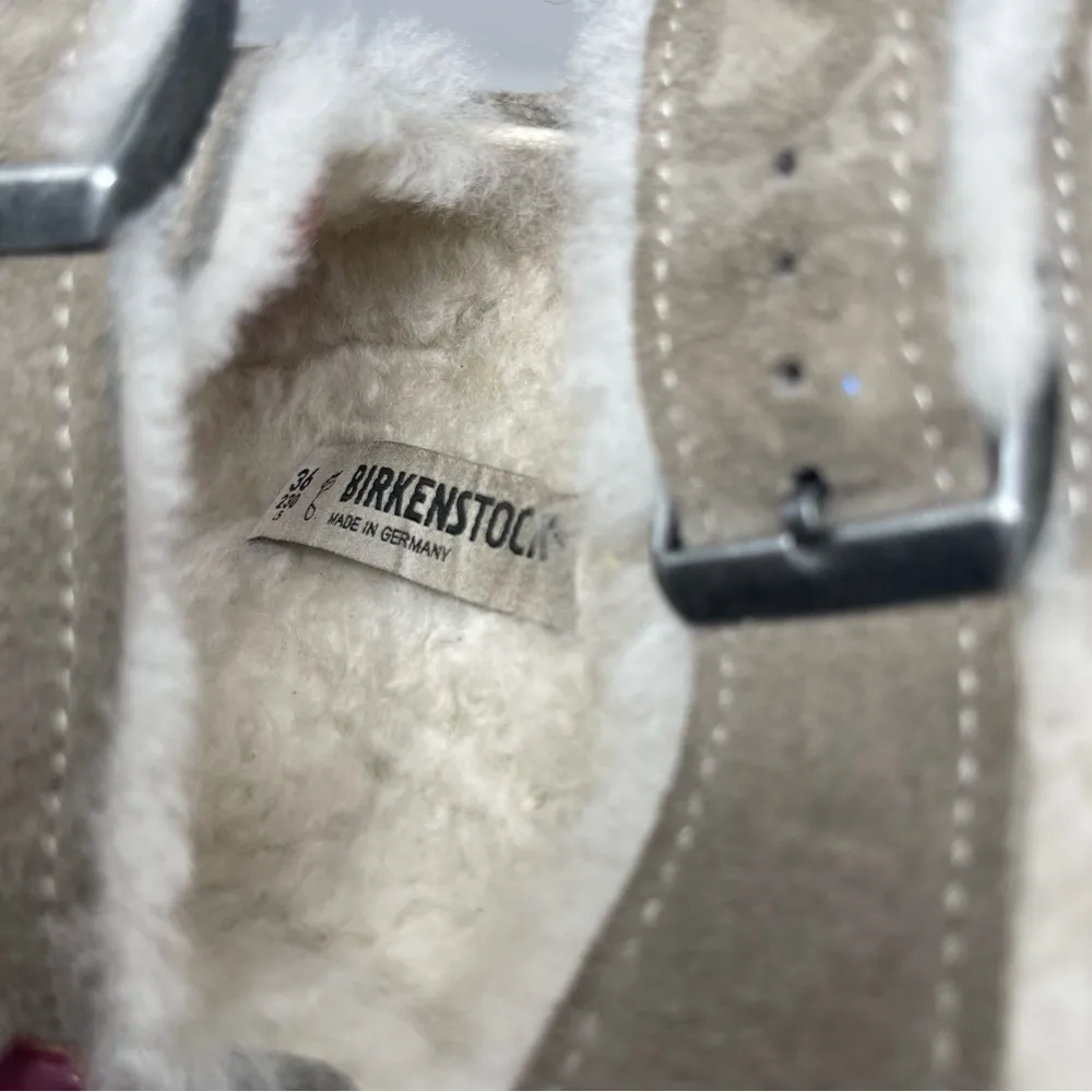 BIRKENSTOCK Arizona Shearling in Iron grey & Natural sz 36 L 5 - Image 3