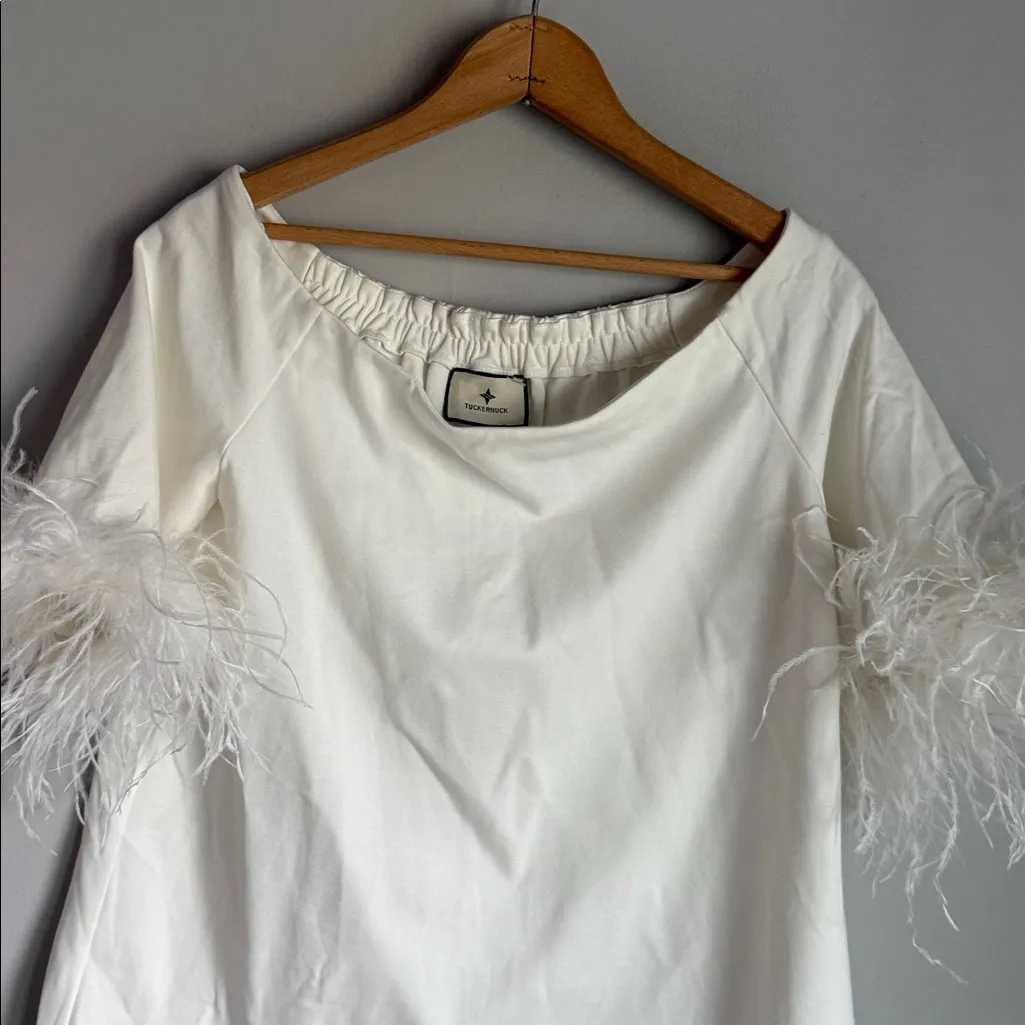 TUCKERNUCK White Feather Miranda Off The Shoulder Blouse - Image 6
