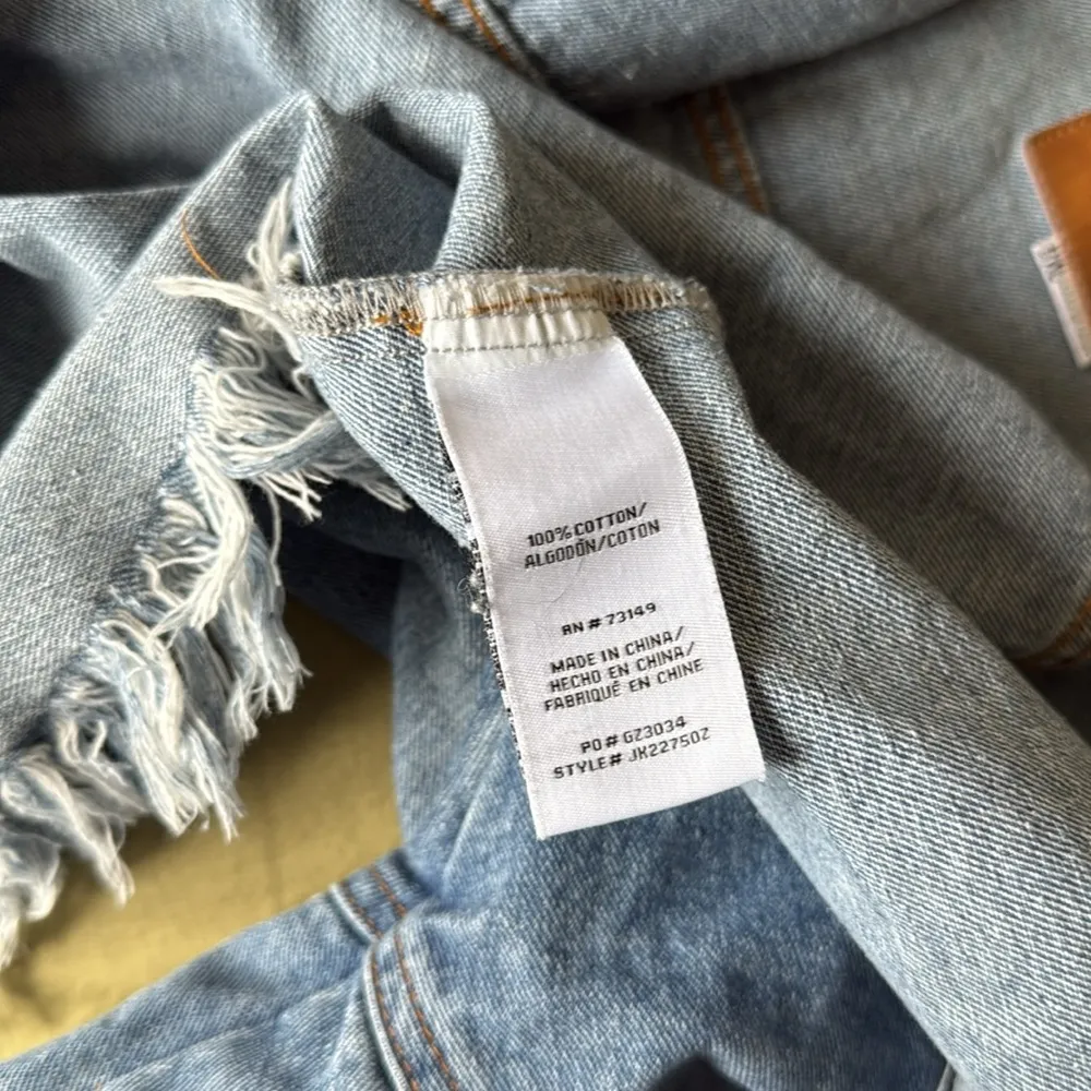 BBJ High Low Distressed Denim Jacket - Image 8